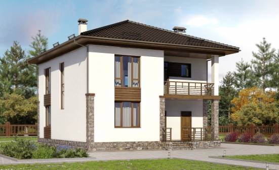 170-005-П Проект двухэтажного дома, классический домик из газосиликатных блоков Вольск | Проекты домов от House Expert