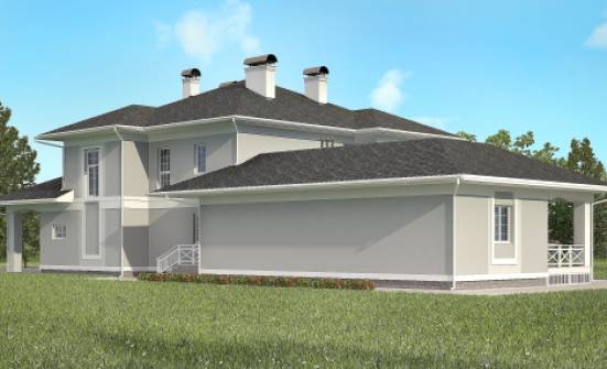 360-001-П Проект двухэтажного дома и гаражом, уютный загородный дом из кирпича Маркс | Проекты домов от House Expert