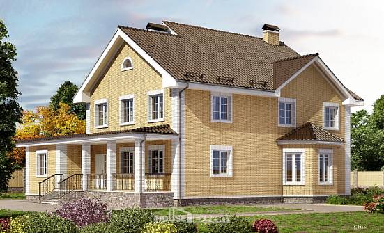 320-003-Л Проект двухэтажного дома, просторный коттедж из пеноблока Балашов | Проекты домов от House Expert