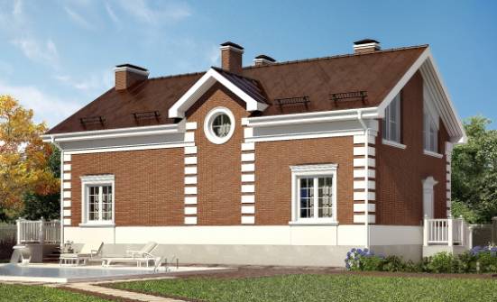 160-009-П Проект двухэтажного дома с мансардой, современный загородный дом из твинблока Вольск | Проекты домов от House Expert