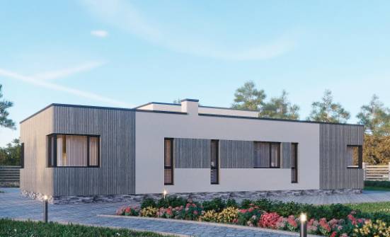175-001-Л Проект одноэтажного дома, компактный домик из твинблока Саратов | Проекты домов от House Expert