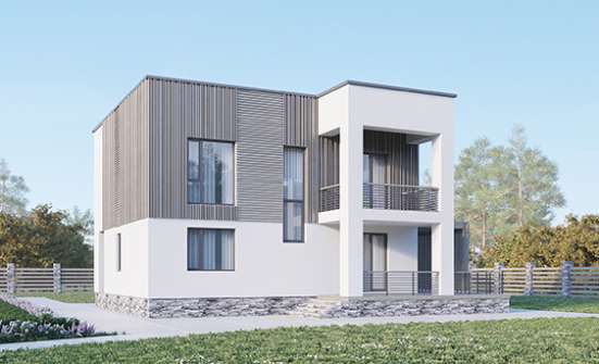150-017-П Проект двухэтажного дома, доступный загородный дом из пеноблока Саратов | Проекты домов от House Expert