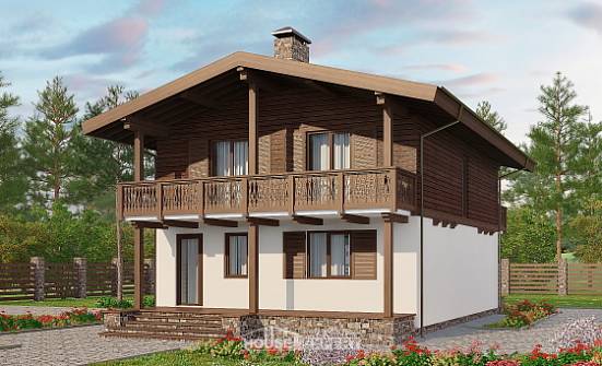 150-016-Л Проект двухэтажного дома с мансардой, уютный загородный дом из бризолита Вольск | Проекты домов от House Expert