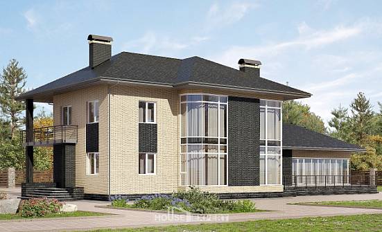 305-003-Л Проект двухэтажного дома, просторный загородный дом из керамзитобетонных блоков Ртищево | Проекты домов от House Expert