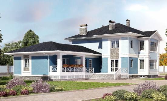 620-001-П Проект трехэтажного дома, гараж, просторный домик из бризолита Ершов | Проекты домов от House Expert