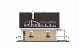 130-004-П Проект двухэтажного дома мансардой, красивый дом из арболита Вольск, House Expert