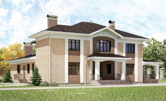 520-001-П Проект трехэтажного дома, красивый дом из теплоблока Вольск | Проекты домов от House Expert