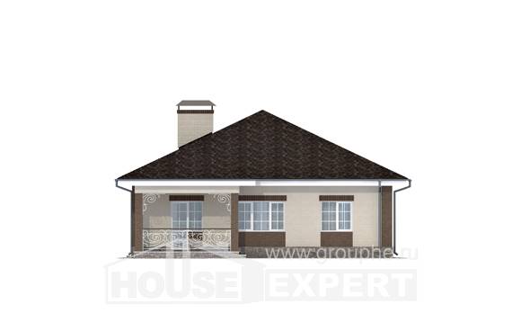 100-004-Л Проект одноэтажного дома, компактный загородный дом из арболита Саратов, House Expert
