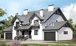 290-003-П Проект двухэтажного дома с мансардой, большой дом из керамзитобетонных блоков Вольск, House Expert