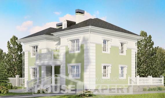 155-005-П Проект двухэтажного дома, компактный коттедж из арболита Ртищево, House Expert