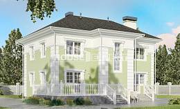 155-005-П Проект двухэтажного дома, классический коттедж из твинблока, Вольск