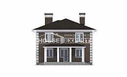 185-002-П Проект двухэтажного дома, классический коттедж из теплоблока Энгельс, House Expert