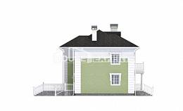 155-005-П Проект двухэтажного дома, красивый коттедж из бризолита, Балаково