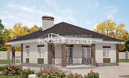 100-004-Л Проект одноэтажного дома, классический коттедж из керамзитобетонных блоков Энгельс, House Expert