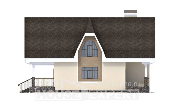 125-001-Л Проект двухэтажного дома с мансардой, уютный домик из пеноблока Балашов, House Expert