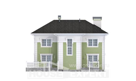 155-005-П Проект двухэтажного дома, небольшой домик из поризованных блоков Саратов, House Expert
