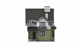 120-003-П Проект двухэтажного дома мансардный этаж, скромный домик из газосиликатных блоков Ершов, House Expert