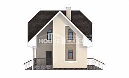 125-001-Л Проект двухэтажного дома с мансардным этажом, классический дом из твинблока Ртищево, House Expert