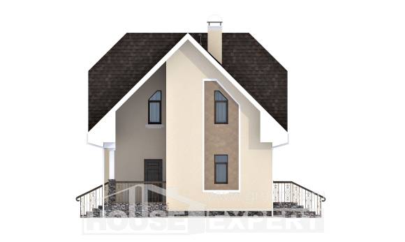 125-001-Л Проект двухэтажного дома с мансардным этажом, классический дом из твинблока Ртищево, House Expert