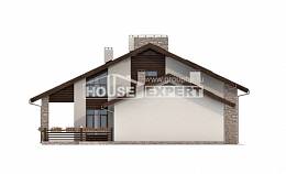 480-001-Л Проект двухэтажного дома с мансардой, огромный домик из теплоблока, Балаково