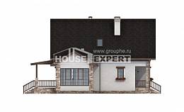 140-002-Л Проект двухэтажного дома с мансардой, компактный загородный дом из арболита Вольск, House Expert