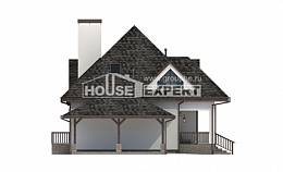 110-002-Л Проект двухэтажного дома с мансардным этажом, гараж, бюджетный коттедж из пеноблока Саратов, House Expert