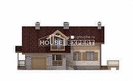 165-002-П Проект двухэтажного дома с мансардным этажом и гаражом, экономичный дом из теплоблока Ртищево, House Expert