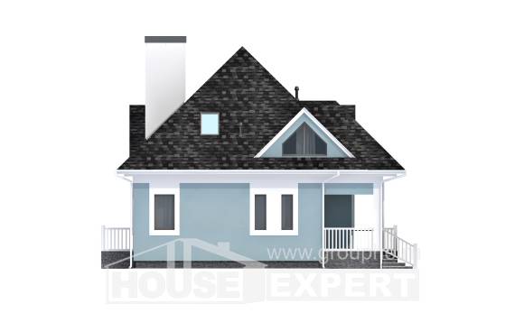 110-001-Л Проект двухэтажного дома с мансардой, доступный дом из теплоблока Балаково, House Expert