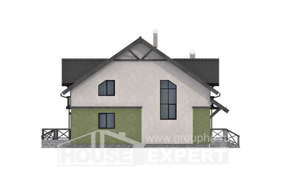 120-003-П Проект двухэтажного дома с мансардой, бюджетный домик из бризолита Балашов, House Expert