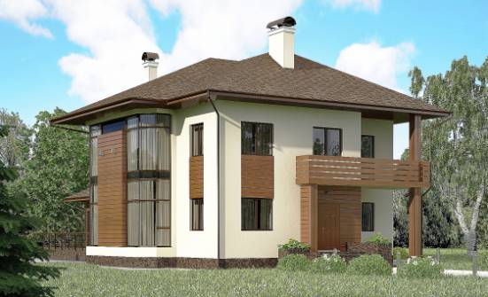 300-001-П Проект двухэтажного дома, классический дом из кирпича, Ершов