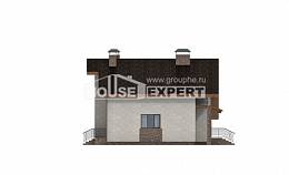 180-008-П Проект двухэтажного дома мансардой, гараж, средний коттедж из блока, Балашов