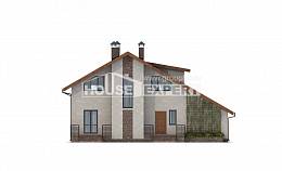 180-008-Л Проект двухэтажного дома мансардный этаж, гараж, уютный дом из твинблока, Балаково