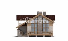 165-002-П Проект двухэтажного дома с мансардой и гаражом, скромный домик из керамзитобетонных блоков Маркс, House Expert