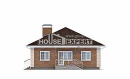 100-001-Л Проект одноэтажного дома, экономичный домик из арболита Маркс, House Expert