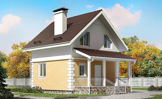 070-002-П Проект двухэтажного дома с мансардой, современный загородный дом из твинблока Ершов | Проекты домов от House Expert