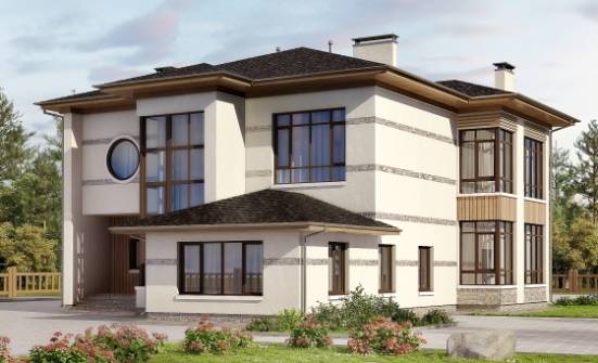 345-001-П Проект двухэтажного дома, классический загородный дом из газобетона Вольск | Проекты домов от House Expert
