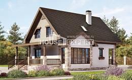 140-002-Л Проект двухэтажного дома с мансардой, современный домик из пеноблока Балаково, House Expert