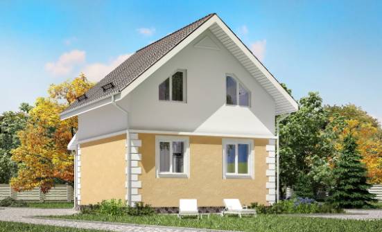 070-002-П Проект двухэтажного дома с мансардой, современный загородный дом из твинблока Ершов | Проекты домов от House Expert
