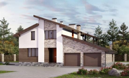 240-004-П Проект двухэтажного дома мансардой, гараж, просторный коттедж из поризованных блоков Балашов | Проекты домов от House Expert