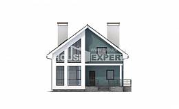170-006-П Проект двухэтажного дома мансардный этаж, уютный домик из блока Балаково, House Expert