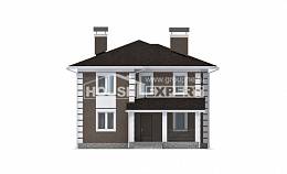 185-002-П Проект двухэтажного дома, доступный дом из пеноблока Балашов, House Expert