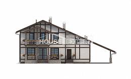 250-002-Л Проект двухэтажного дома с мансардой, гараж, средний домик из кирпича Ртищево, House Expert