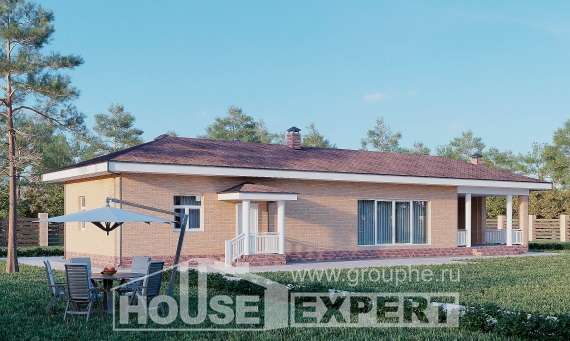 110-006-П Проект бани из поризованных блоков Вольск, House Expert
