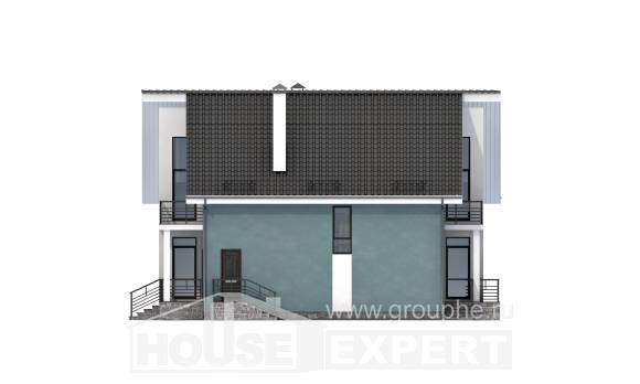170-006-П Проект двухэтажного дома мансардой, уютный дом из поризованных блоков, Маркс