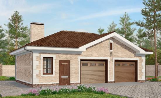 070-005-П Проект гаража из кирпича Ершов | Проекты домов от House Expert
