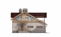 165-002-П Проект двухэтажного дома мансардный этаж и гаражом, бюджетный дом из бризолита Ершов, House Expert