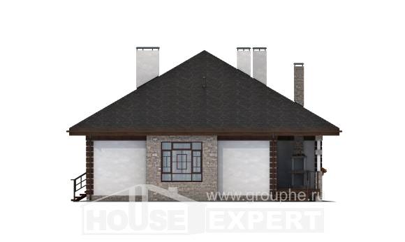 135-003-П Проект одноэтажного дома, бюджетный домик из теплоблока Балашов, House Expert