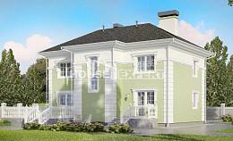 155-005-П Проект двухэтажного дома, компактный коттедж из газосиликатных блоков Энгельс, House Expert