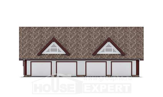 145-002-Л Проект гаража из теплоблока Ртищево, House Expert